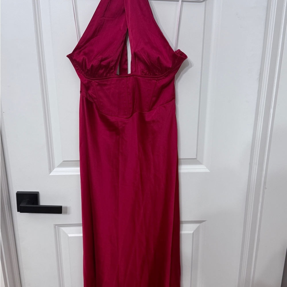 Red halter/keyhole dress (Hello Molly)